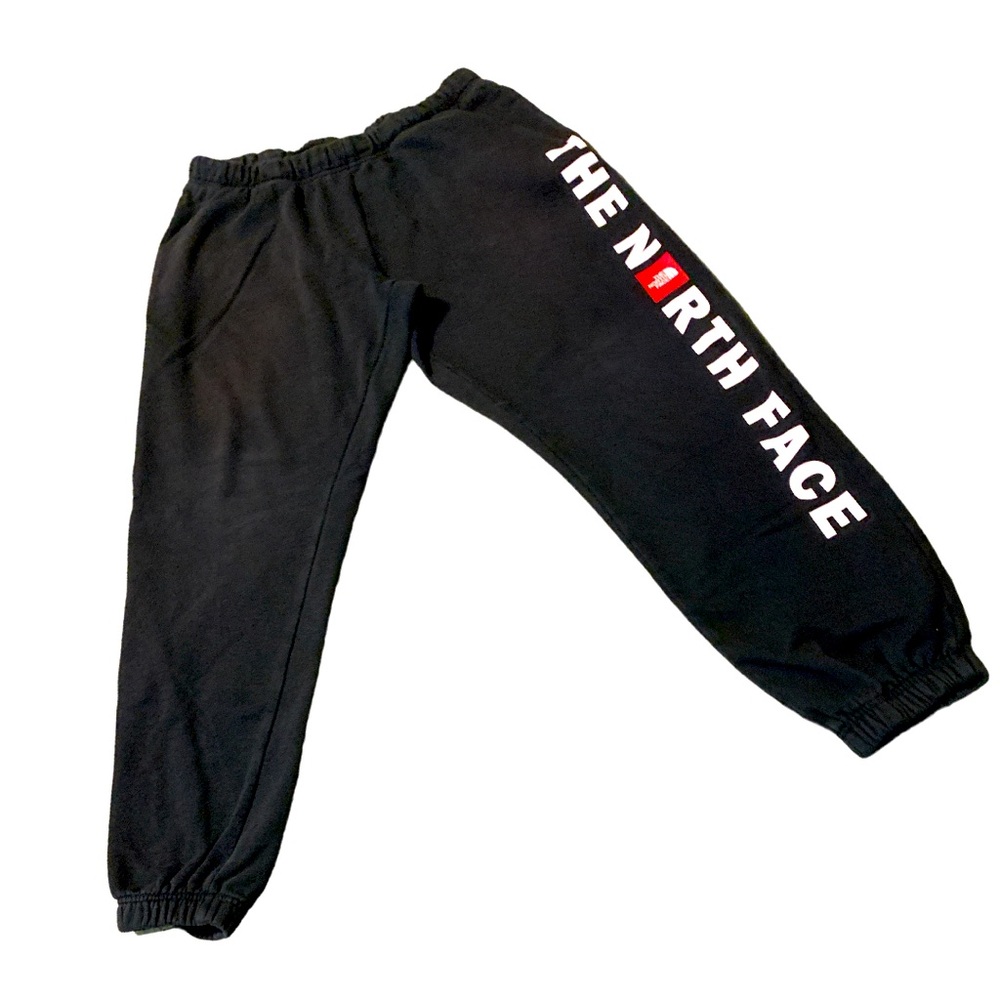 THE NORTH FACE Black Spellout Ankle Track Cuff Joggers - Large